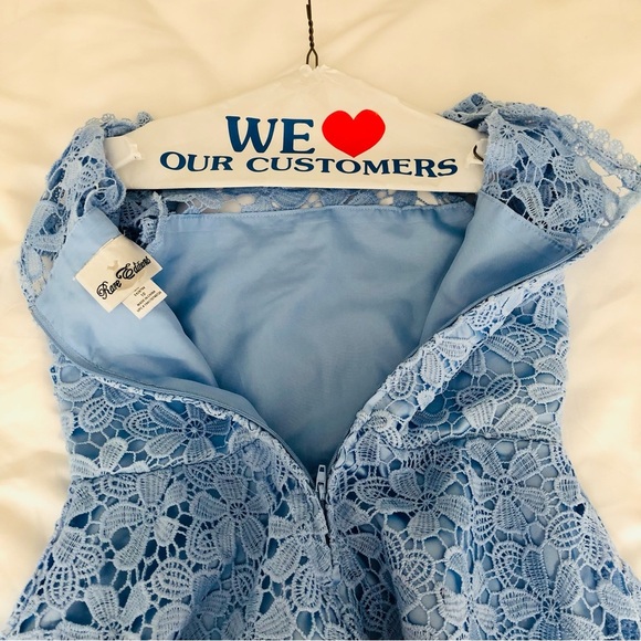 Rare Editions Lace and Illusions Blue Big Girl’s Dress Size 10 - Picture 9 of 12